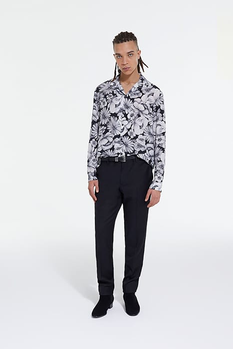 CHEMISE WAKO IMPRIME ROMANTIC GARDEN BLACK WHITE 3