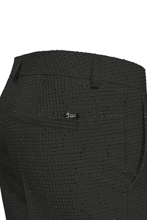 LOWRY - MID RISE SLIM LEG SEQUIN JACQUARD PANTS BLACK 9