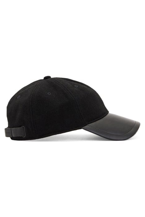 WOOL LEATHER BB CAP BLACK 3