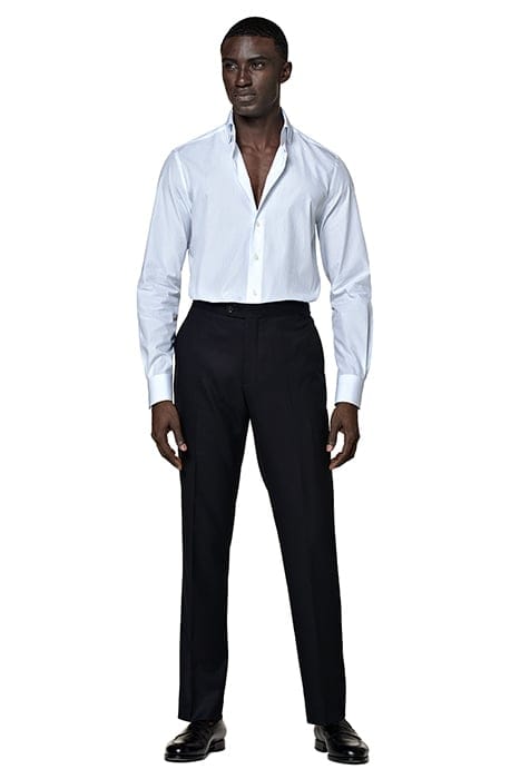BLUE STRIPED POPLIN SLIM FIT SHIRT BLUE 3