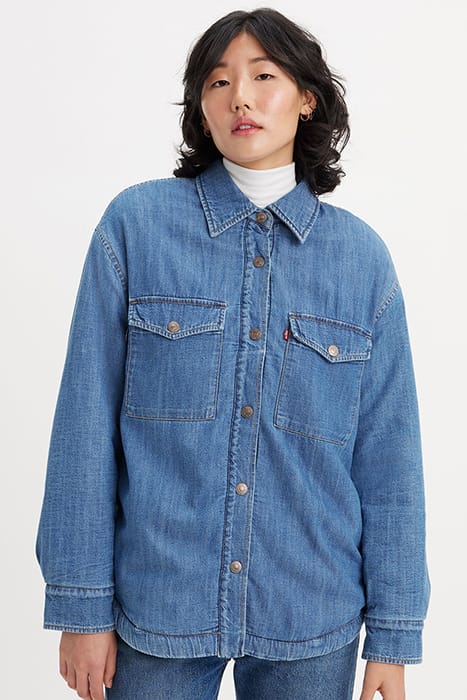 LOLA DENIM SHACKET IN BLUE 4