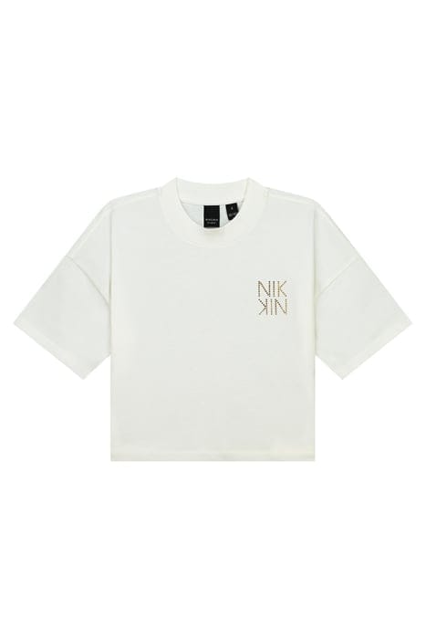STRASS LOGO T-SHIRT OFF WHITE 1