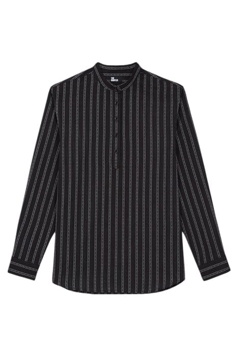 CHEMISE A COL TUNISIEN BLACK 1