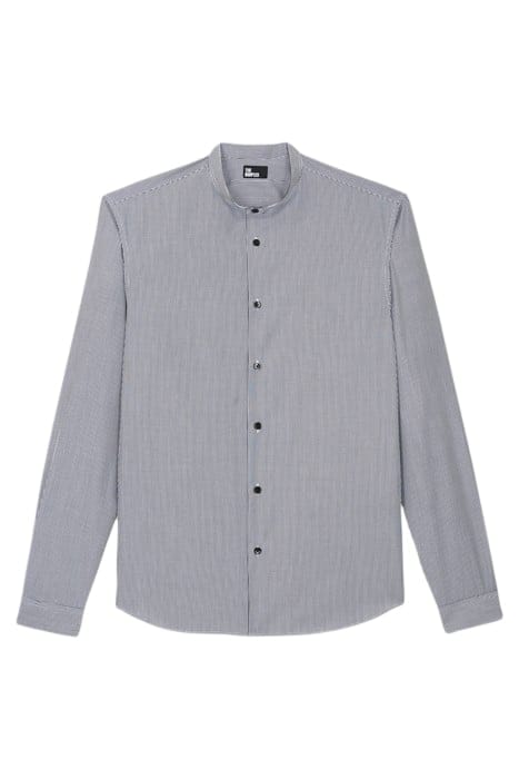 CHEMISE SLIM D COL OFFICIER BLACK WHITE 4