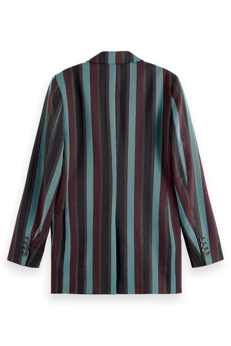 STRIPED DOUBLE BREASTED BLAZER HERITAGE LUREX STRIPE 5