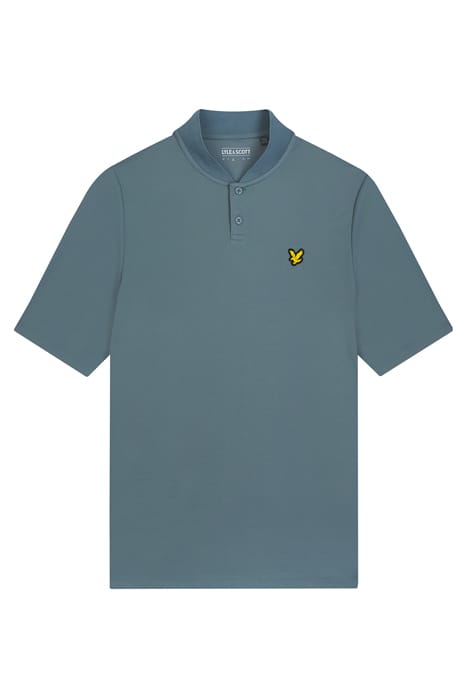 BOMBER COLLARED POLO SHIRT IRON BLUE 4