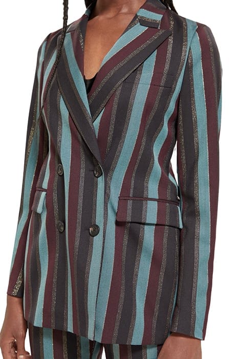 STRIPED DOUBLE BREASTED BLAZER HERITAGE LUREX STRIPE 9