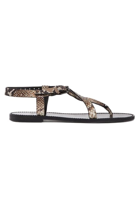 SANDALES AVEC BRIDES PERFORÉES BEIGE-BROWN 1