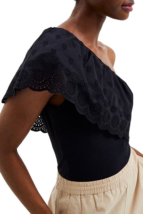 ROSANA BRODERIE ONE SHLD TOP BLACK 3