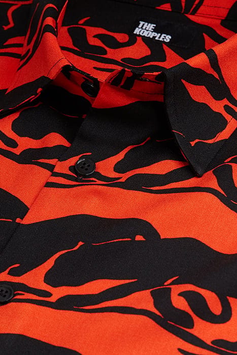 CHEMISE A MANCHES COURTE ET COL CLASSIQUE IMPRIMEE BLACK - R 2