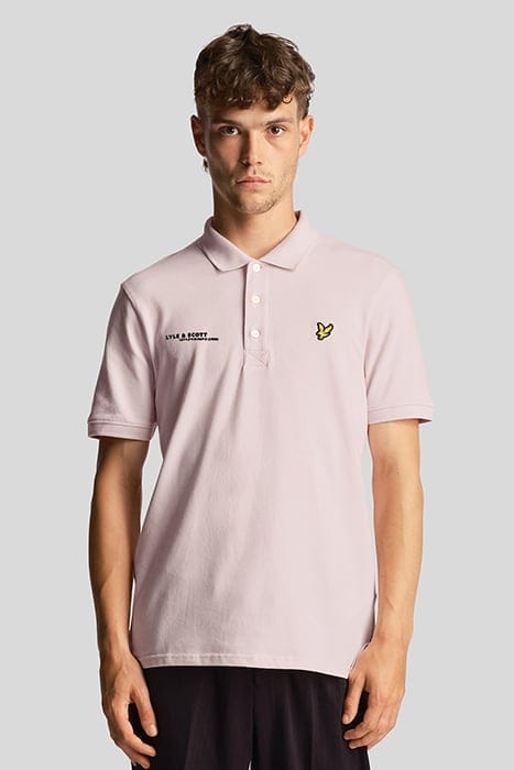 CO-ORDINATE PRINT PLAIN POLO SHIRT LIGHT PINK 1