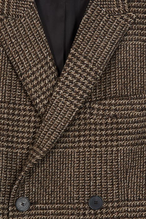 MANTEAU LONG CROISE MOTIF CHEVRONS BROWN 7