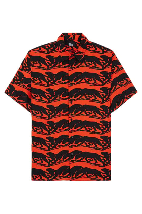 CHEMISE A MANCHES COURTE ET COL CLASSIQUE IMPRIMEE BLACK - R 1