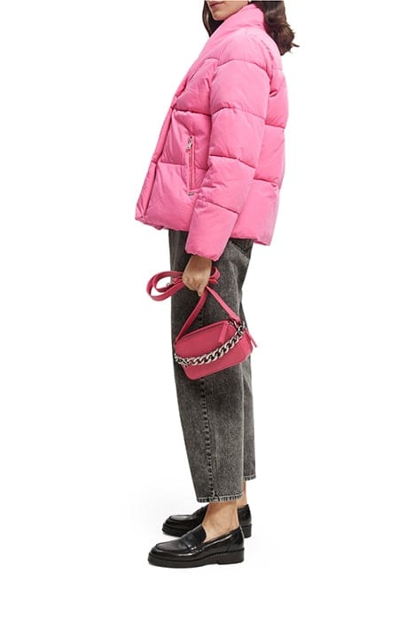 ASYMMETRIC CLOSURE PUFFER COAT WITH REPREVE® FILLING SOFT RO 6