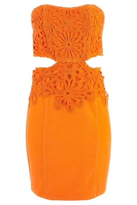 GUESS ECO SL BONNI FLORAL DRES ORANGE SLUSHIE MULTI 3