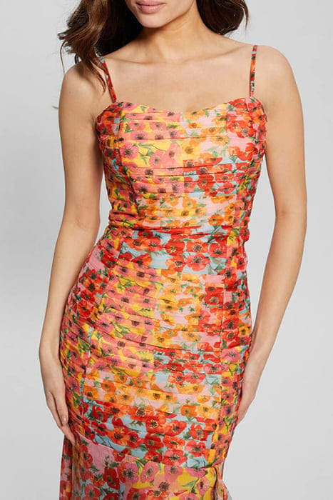 GUESS ECO SS JULIANA DRESS BOTANICAL SUNRAYS PR 7