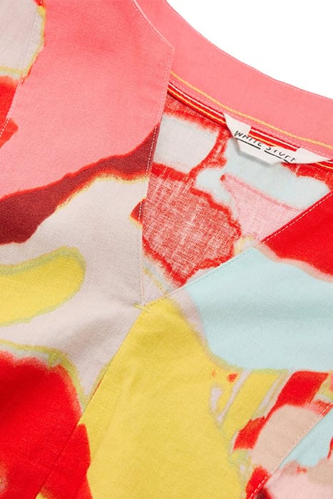 JAMIE LINEN BLEND DRE ORANGE PRINTED 6