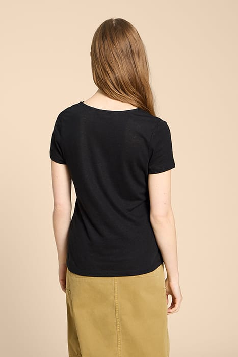 ELLIE LACE TEE PURE BLACK 2