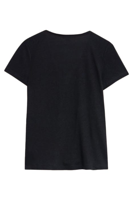 ELLIE LACE TEE PURE BLACK 4