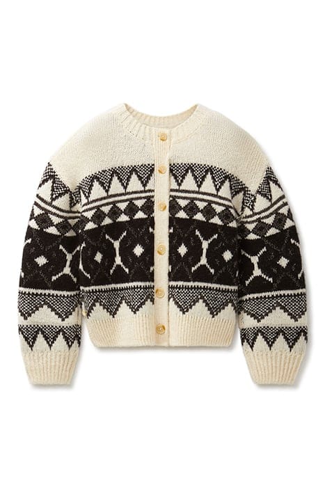 SWEATER CARDIGAN EGGNOG/CHAMPAGNE 3