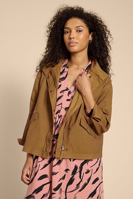 HARRIET COTTON JACKET KHAKI GREEN 1
