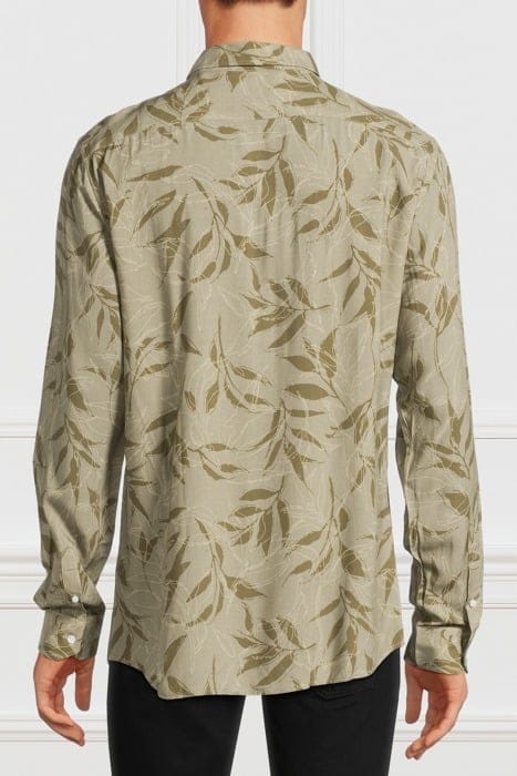 MARCIANO BY GUESS BENNY NEW COLLAR PAU OLIVE MACROLEAF CASUA 2