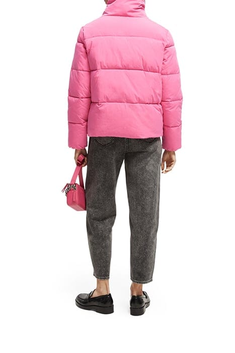 ASYMMETRIC CLOSURE PUFFER COAT WITH REPREVE® FILLING SOFT RO 3