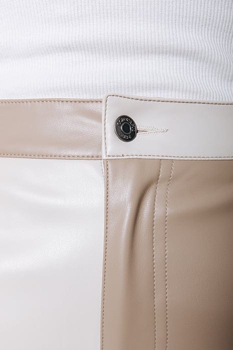 ISMAY WIDE LEG FAUX LEATHER PANTS OFF WHITE 5