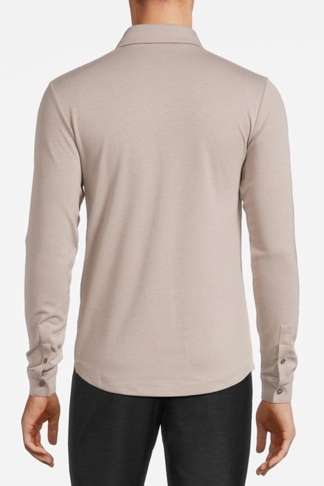 PORTER JERSEY BUTTONED SHIRT STONE MELANGE - OUTLET PRICE 2