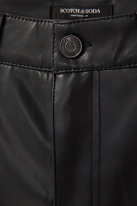 JEAN STYLE FAUX LEATHER PANT BLACK 6
