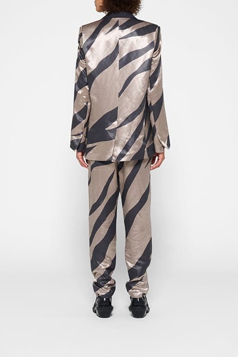 SATIN BLAZER ZEBRA WARM TAUPE 2