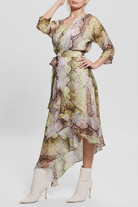 GUESS ECO 3 QTR SLV ENSLEY WRA GLAM SNAKE PRINT 5