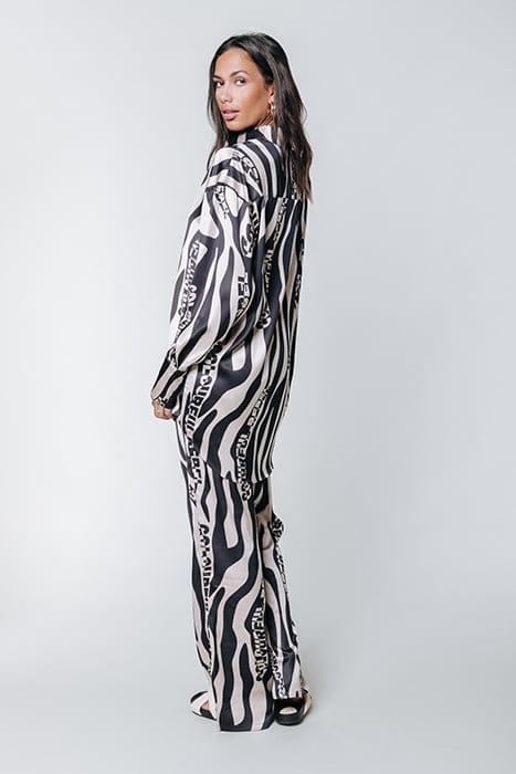 TALIA ZEBRA OVERSIZED BOYFRIEND BLOUSE SAND 4