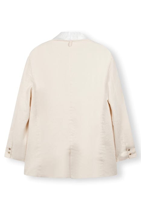 SMOKING BLAZER SLUB TWILL ECRU 4