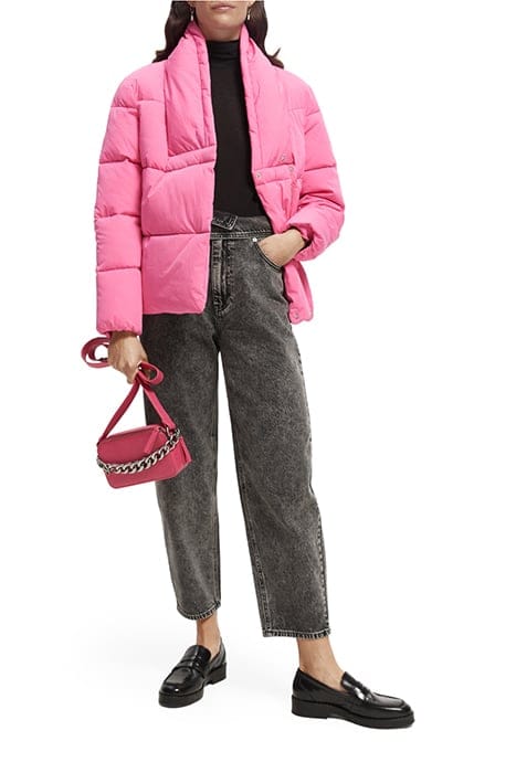 ASYMMETRIC CLOSURE PUFFER COAT WITH REPREVE® FILLING SOFT RO 2