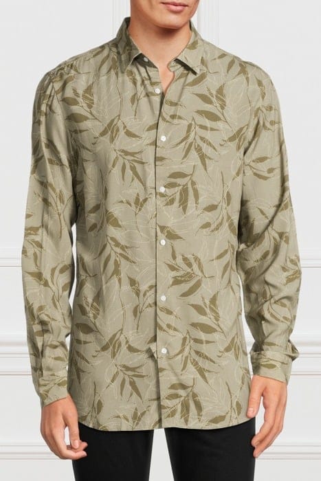 MARCIANO BY GUESS BENNY NEW COLLAR PAU OLIVE MACROLEAF CASUA 1