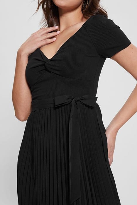 guess erynn pleated dress GUESS Poly Femme Erynn Dress : Amazon.de: Fashion