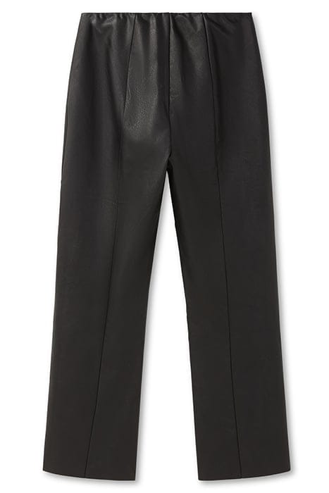 FAUX LEATHER CROP FLARE BLACK 4