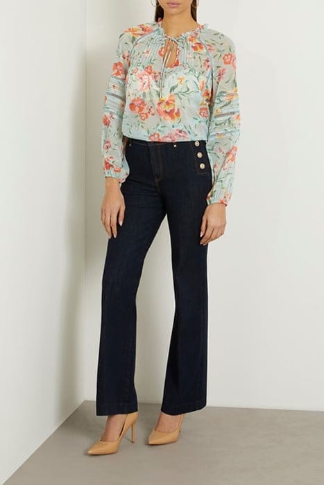 GUESS ECO LS GILDA TOP ROSE MEADOWS PRINT 3