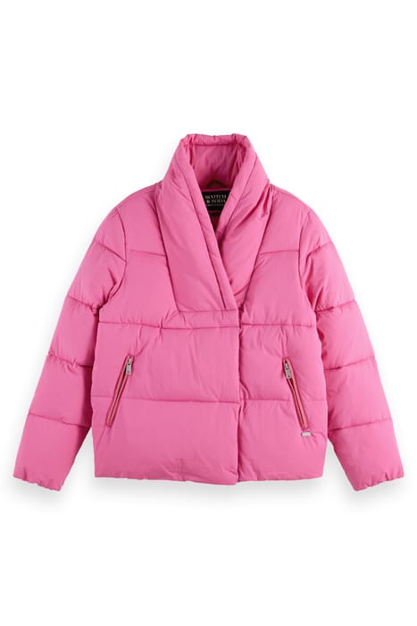 ASYMMETRIC CLOSURE PUFFER COAT WITH REPREVE® FILLING SOFT RO 4