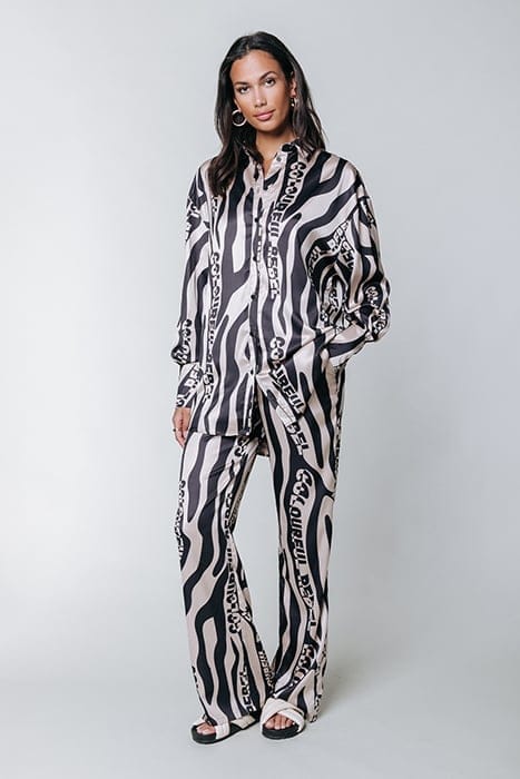 TALIA ZEBRA OVERSIZED BOYFRIEND BLOUSE SAND 3