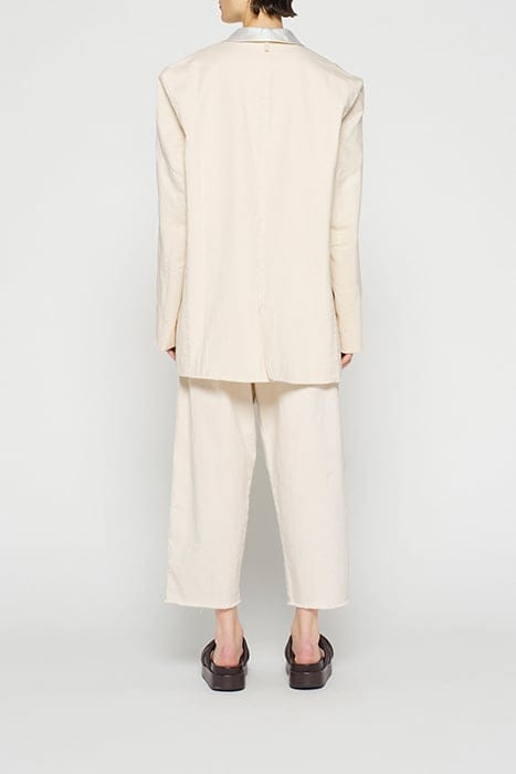 SMOKING BLAZER SLUB TWILL ECRU 2