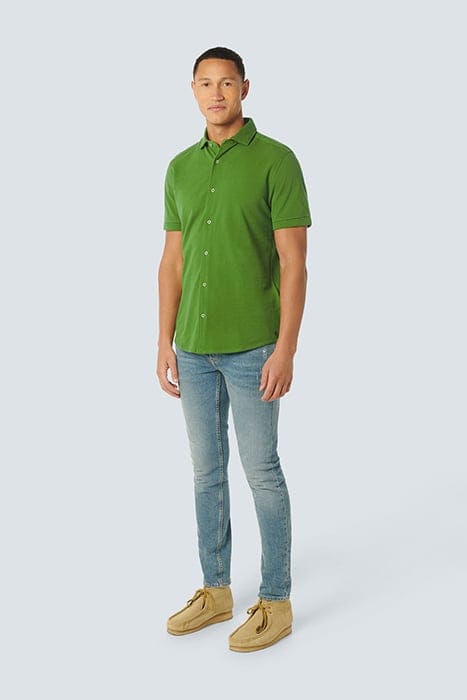 SHIRT SHORT SLEEVE JERSEY SOLID PIQUE GREEN 3