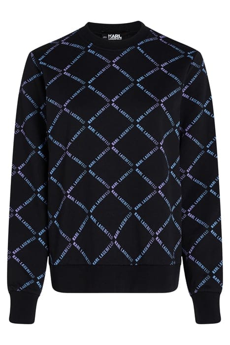 DIAMOND KARL AOP SWEAT BLACK 1