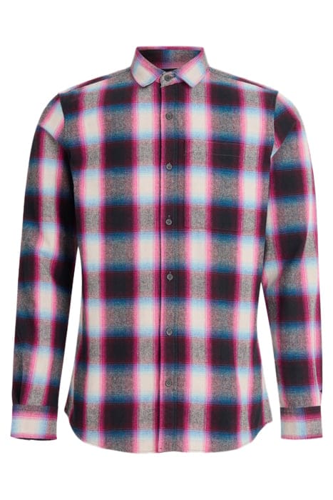 MA-SBFLUOR CHECK SHIRT DARKPURPLE 4
