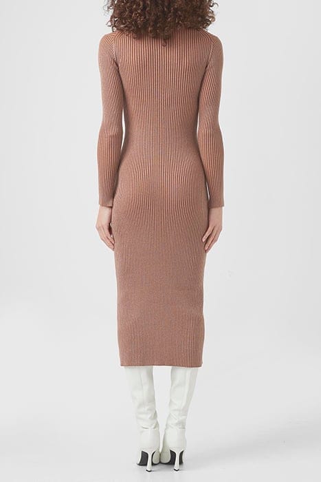 MARI PLEATED CARDIGAN BROWN 2