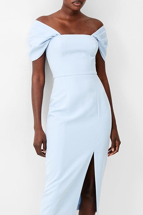 ECHO CREPE OFF SHOULDER DRESS CASHMERE BLUE 3
