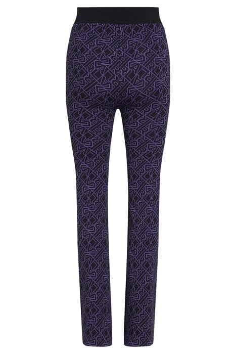 AO ATHLEISURE FLARE KNIT PANTS BLACK 2