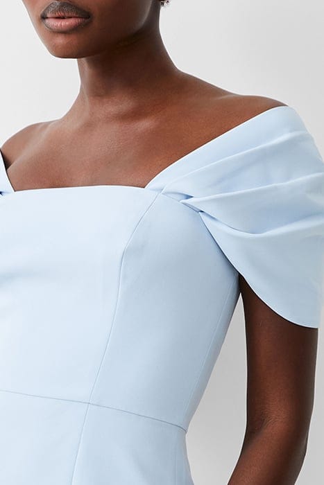 ECHO CREPE OFF SHOULDER DRESS CASHMERE BLUE 4