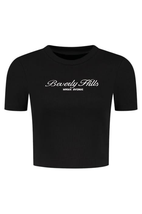 BEVERLY HILLS RIB TOP BLACK 1